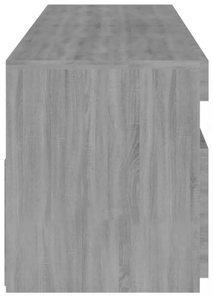 2 db füstös tölgy színű TV-szekrény LED-ekkel 75 x 35 x 40 cm