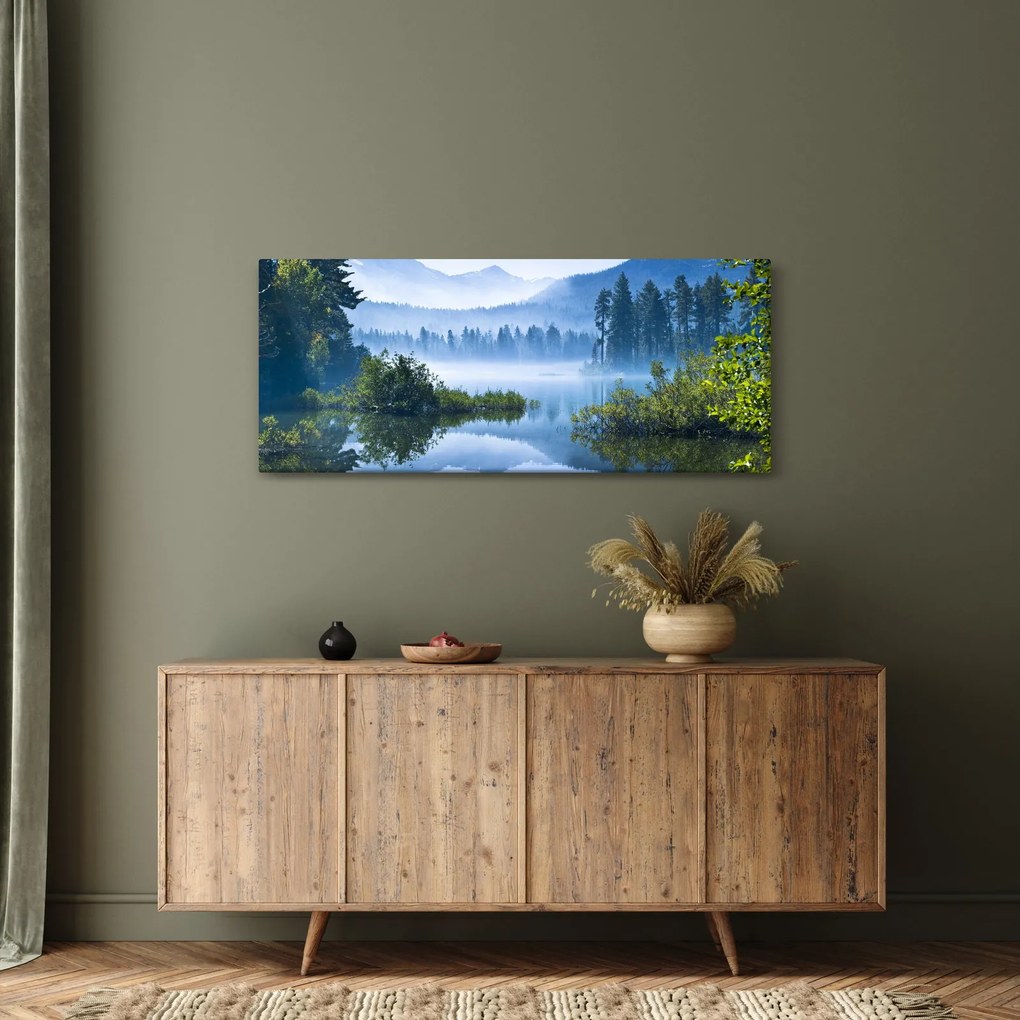 Egy hegyi tó képe (120x50 cm)