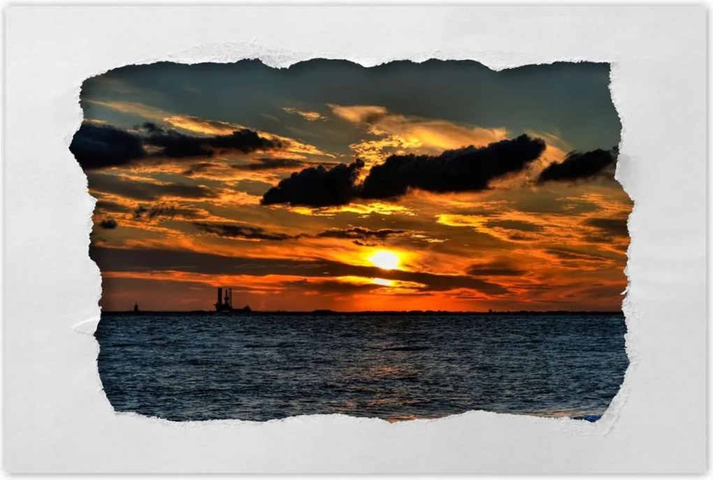 Poszterek 120x80 Naplemente a tengerparton