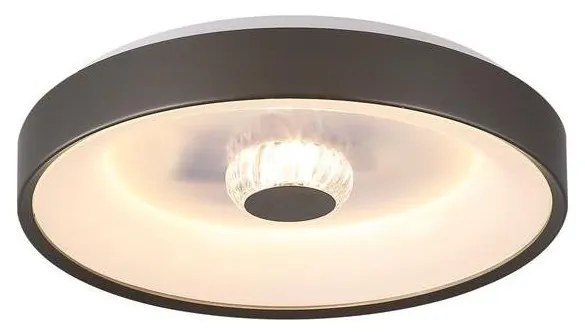 Searchlight 89735-38LT - LED fényerőszabályozható mennyezeti lámpa POLKA 24W/230V + 6W átmérő 38,5 cm barna