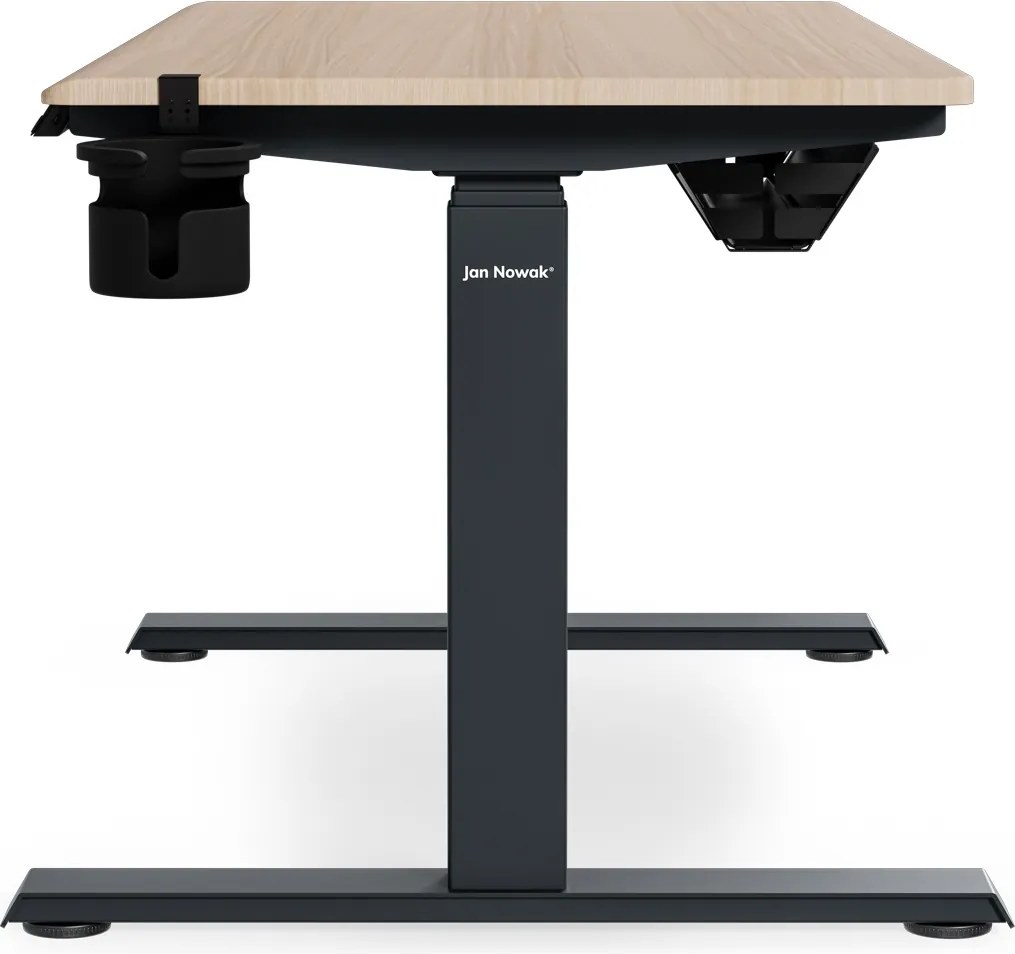 Elektromos íróasztal magasságállítással ergonomikus antracit/sonoma tölgy,1200x600 mm: ARIA