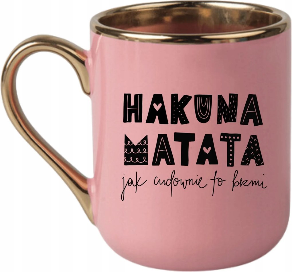 Bögre Elegáns Rózsaszín Arany Rant Vicces Ajándék Hakuna Matata