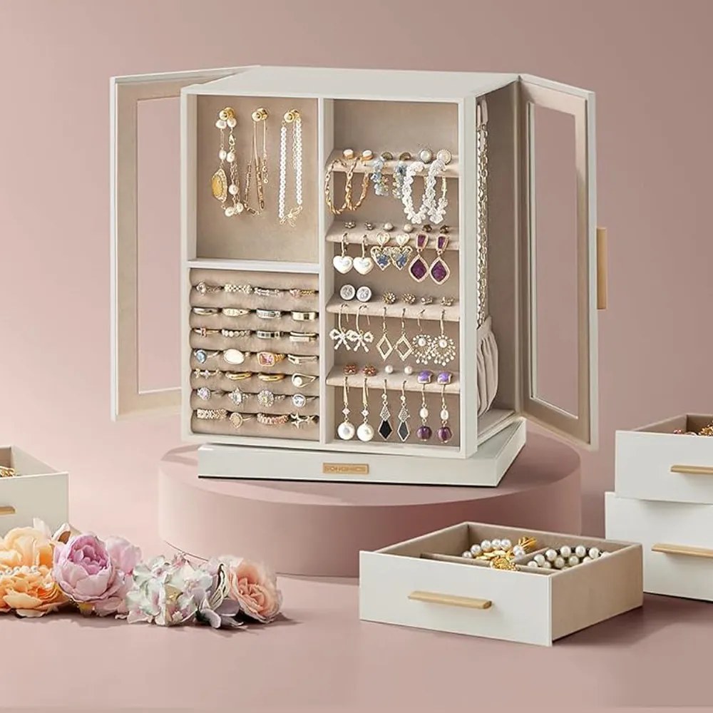 360°-ban forgatható ékszerdoboz