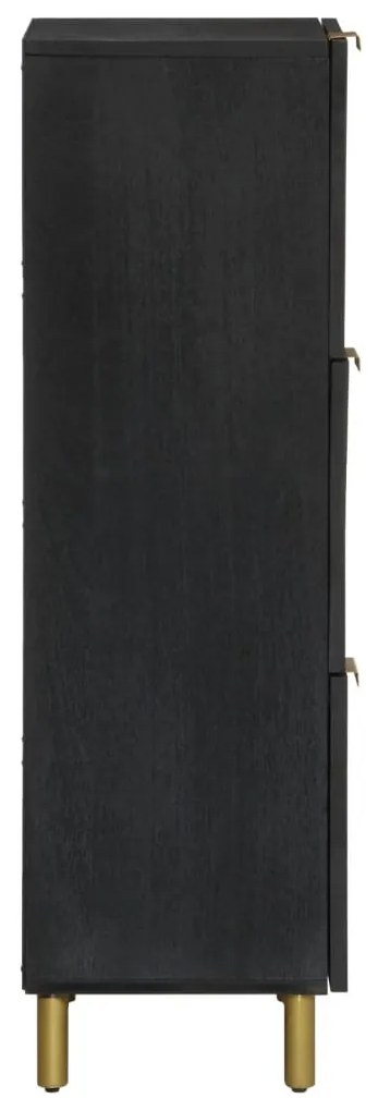 fekete szerelt fa magasszekrény 40 x 33 x 110 cm