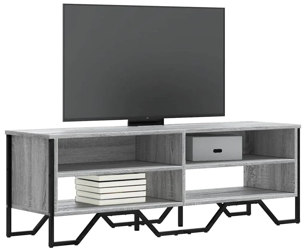 szürke sonoma színű szerelt fa TV-szekrény 122 x 34 x 41 cm