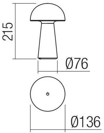 Redo 90439 - KIRA érintésérzékelős, fényerőszabályozható LED-lámpa LED/4,7W/230V 2200 mAh fekete