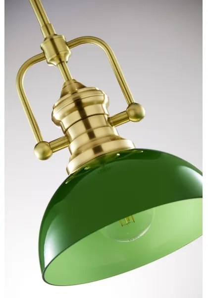 Jupiter 2073 - rúdra szerelt csillár PLATINO 1xE27/15W/230V zöld/arany