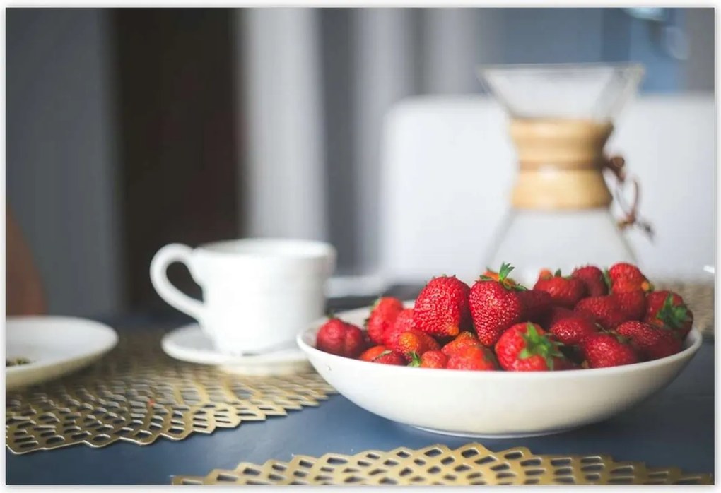 Poszterek 155x105 Kávé eperrel