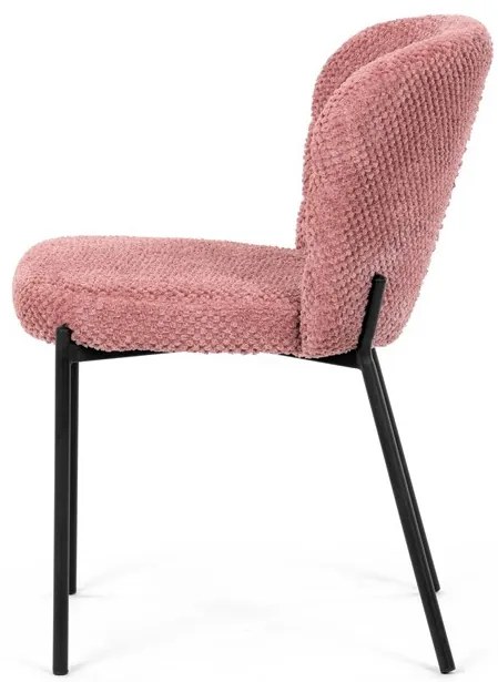 Étkezőszék rózsaszín bouclé szövettel. CT-W1077 PINK2