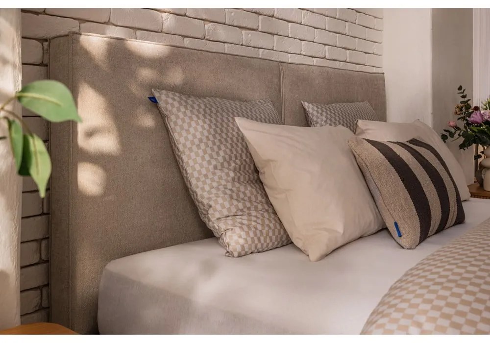 Szürkésbarna ágyneműtartós boxspring ágy 160x200 cm Elva Bold – Bonami Selection