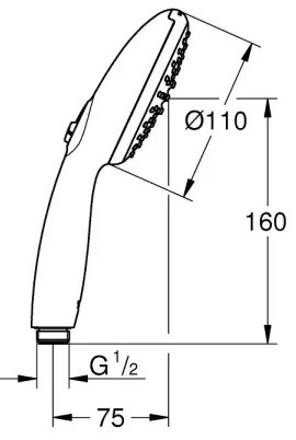 GROHE 26948001 - Kézi zuhany VITALIO START 110 110 mm fényes króm