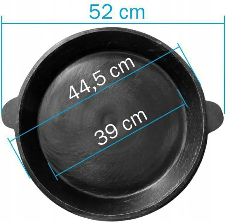 Öntöttvas serpenyő Üzbegisztán 44,5 cm