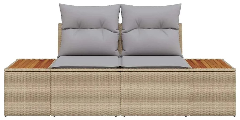 Kerti kanapé Bézs 184 x 62 x 85cm polirattan