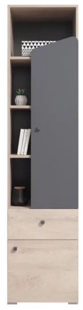 DELTARO polcrendszer, 45x190x40, tölgy/antracit