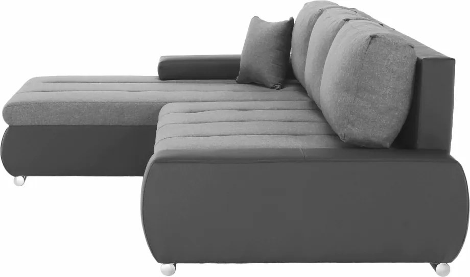 Sarokülőgarnitúra, szürke, TRAMP