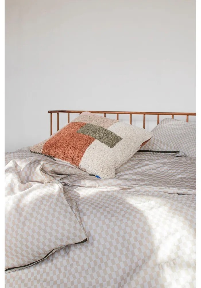 Bézs egyszemélyes hosszabbított pamut-szatén ágyneműhuzat 140x220 cm Mini – Mette Ditmer Denmark