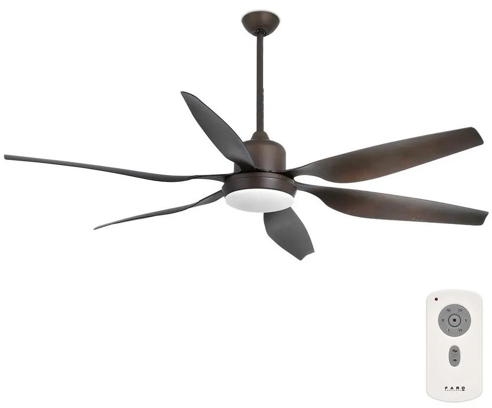FARO Barcelona FARO 33466A - Mennyezeti ventilátor TILOS 2xE27/15W/230V wenge + távirányítás FA33466A