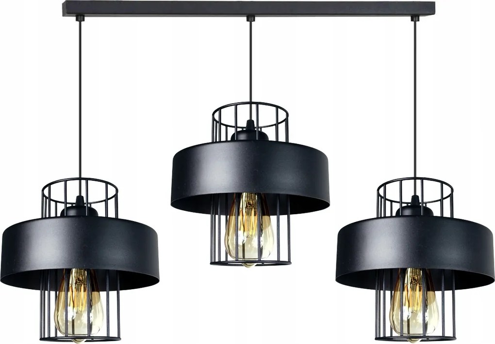 Mennyezeti lámpa Függő csillár Plafon Fekete Loft Mennyezeti lámpák a nappaliba