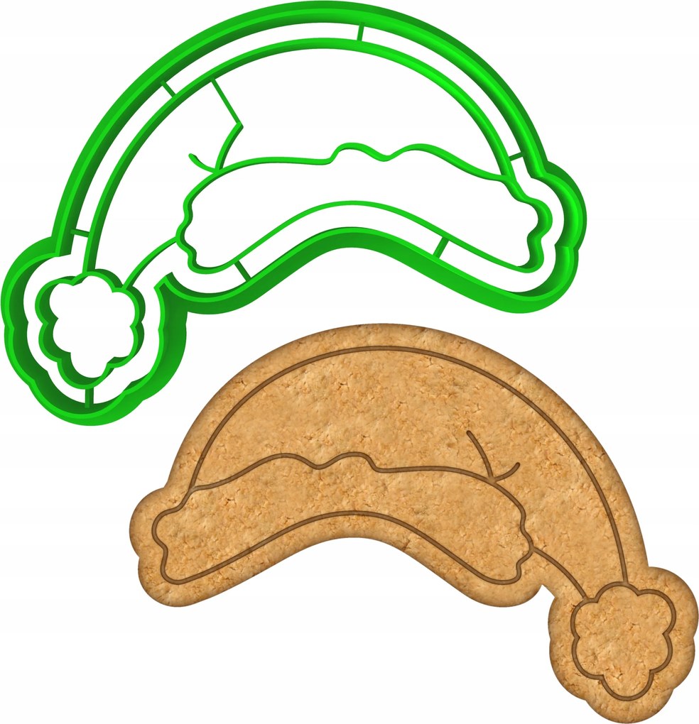 Karácsonyi Forma Mézeskalács lyukasztó Karácsony Sapka 10cm