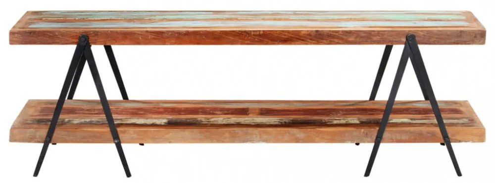 tömör újrahasznosított fa TV-szekrény 160 x 40 x 50 cm