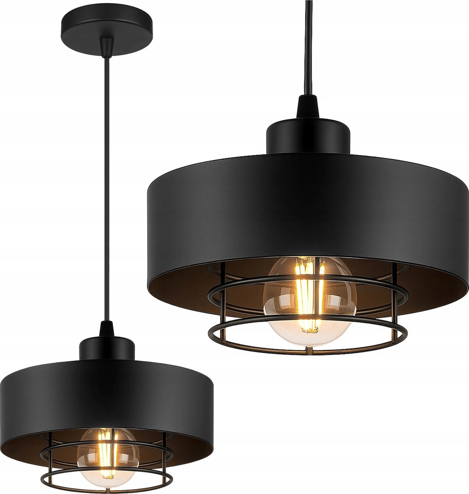 Mennyezeti Lámpa Függő Csillár Plafon Loft Led fém modern E27