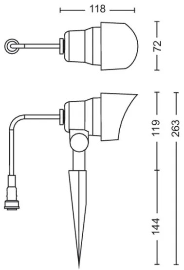 Philips - 3x GARDENLINK LED kültéri spotlámpa 6W 230V 2700K IP44