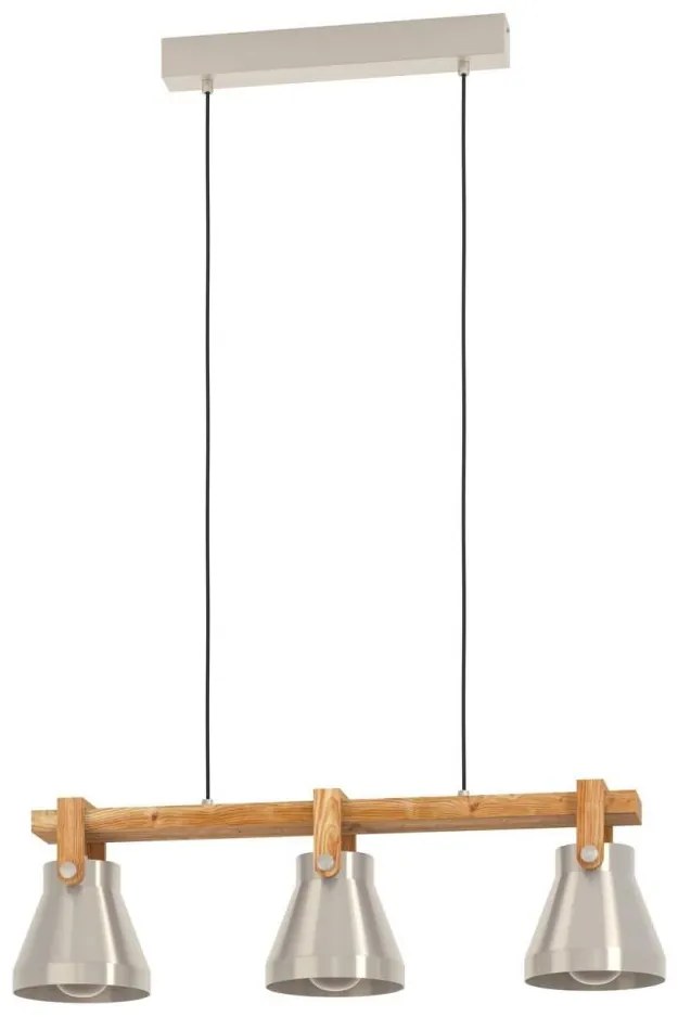 Eglo 43952 - Csillár zsinóron CAWTON 3xE27/40W/230V