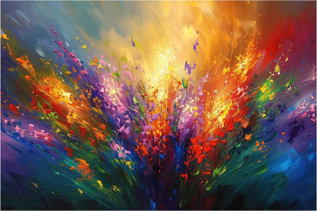 Kép - A virágok absztrakciója (90x60 cm)