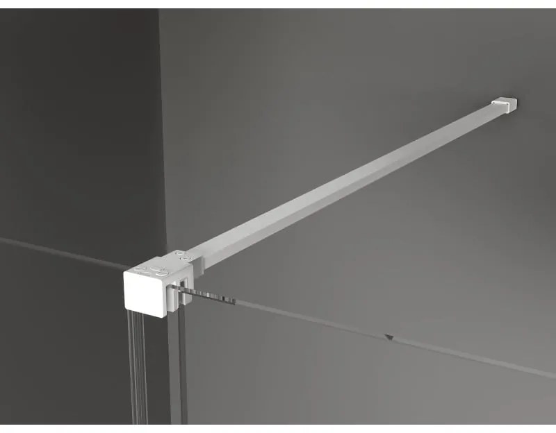 Mexen Velar, nyitható tolóajtó 140x200 cm, 8mm átlátszó üveg, fehér profil, 871-140-000-01-20