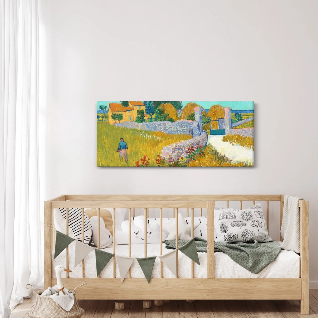 Kép - Vincent van Gogh, Farmhouse in Provence, reprodukciók (120x50 cm)