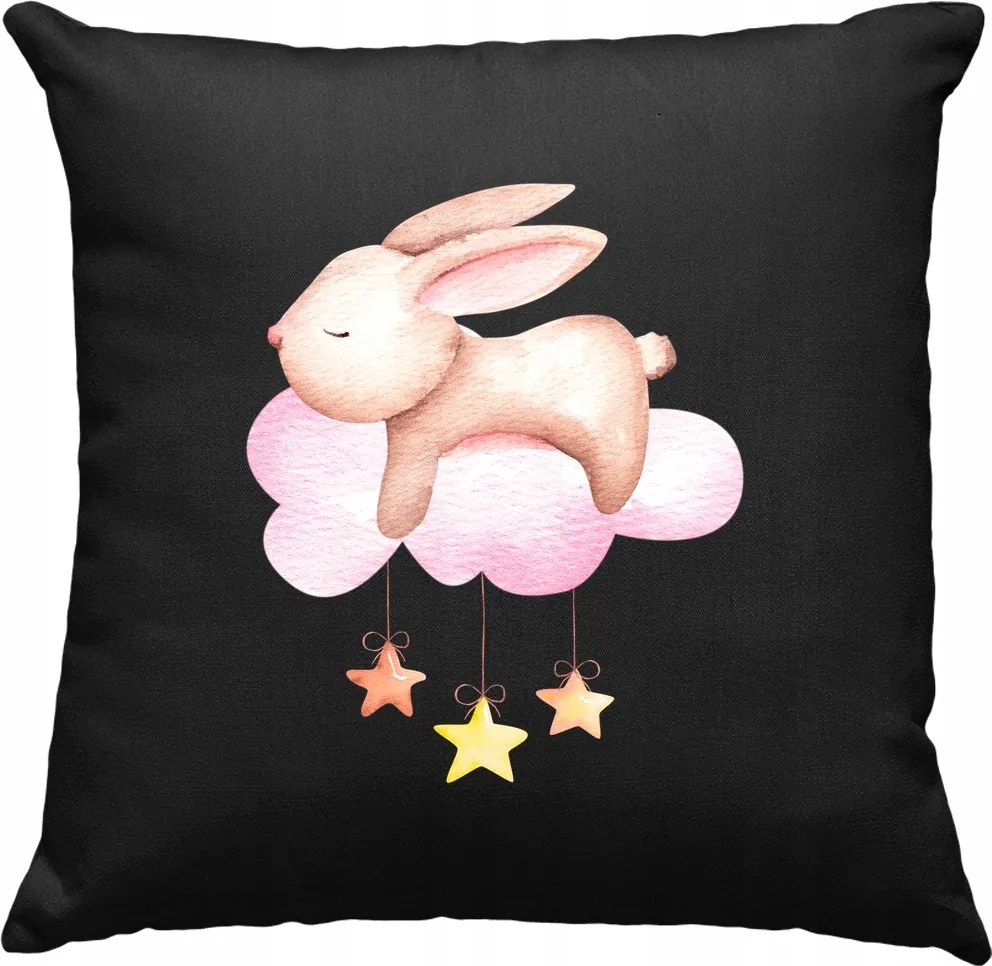 Nyuszi párna Kedves nyuszi 3 fekete