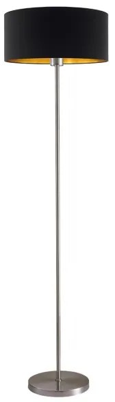 LED állólámpa TUNJA 1xE27/20W/230V, Ø 38 cm, matt króm/fekete