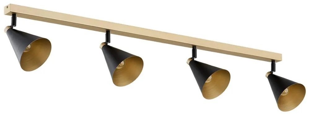 Argon 1805 - Spotlámpa LUCINDA 4xE14/7W/230V fekete/arany