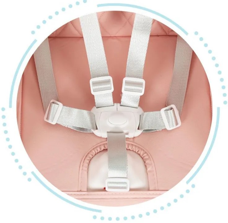 Összecsukható gyerek etetőszék 3 in 1 rózsaszín