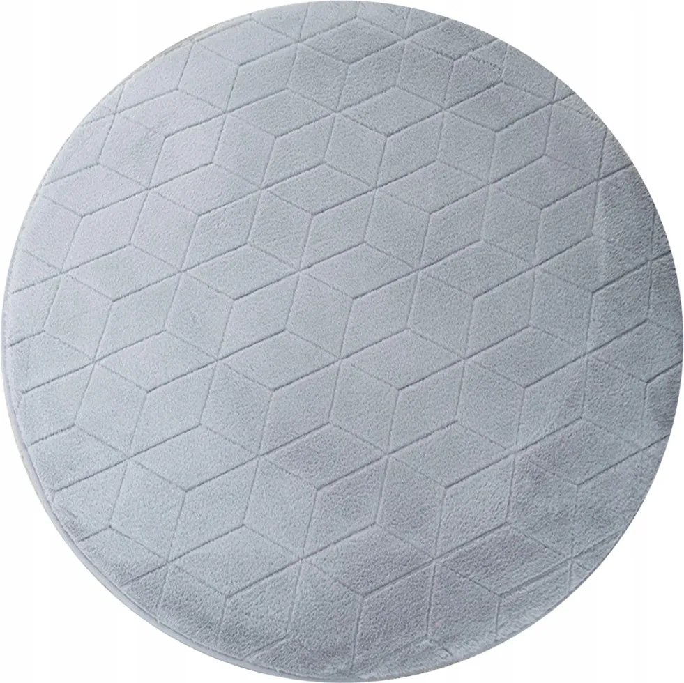 Kerek Rabbit 3D szőnyeg 140 cm Ezüst Csúszásgátló