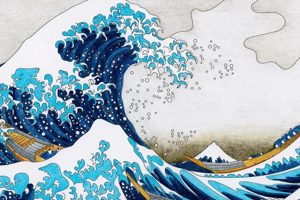 Kép reprodukció Kanagawa nagy hulláma - Kacušika Hokusai