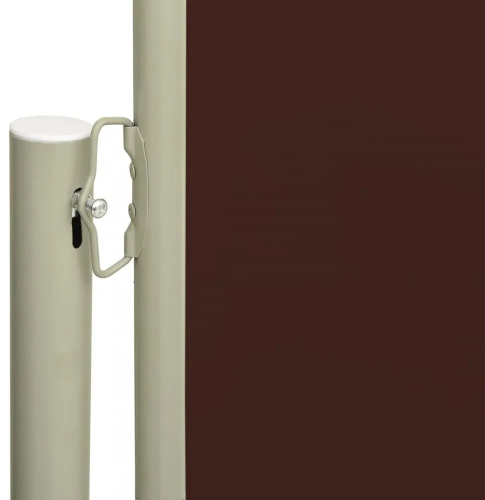 barna behúzható oldalsó terasznapellenző 160 x 600 cm