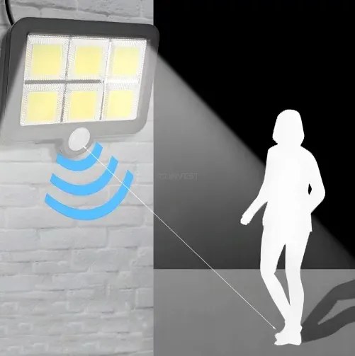 Szolár LED lámpa - 120 COB