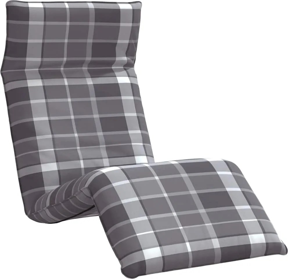 vidaXL oxford-szövet összecsukható napozóágy kockás minta 175x54x8,5cm
