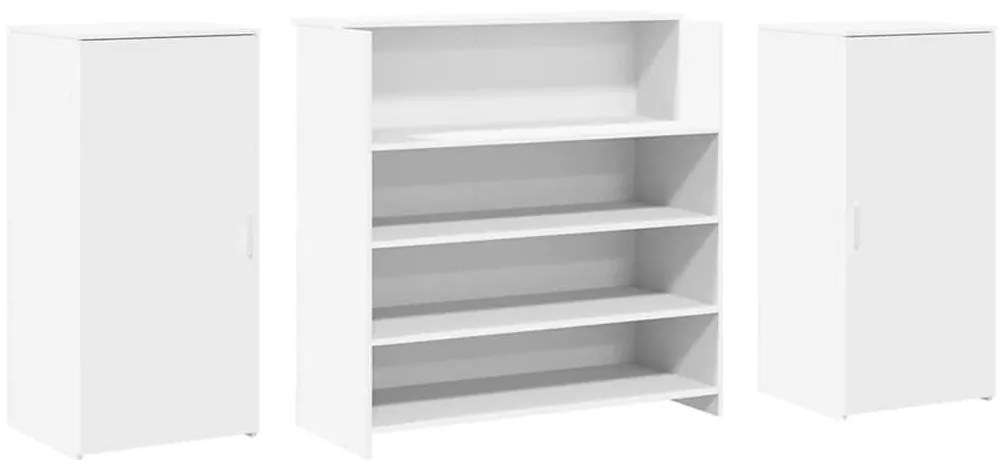 vidaXL recepciós pult fehér 200x50x103,5 cm szerelt fa