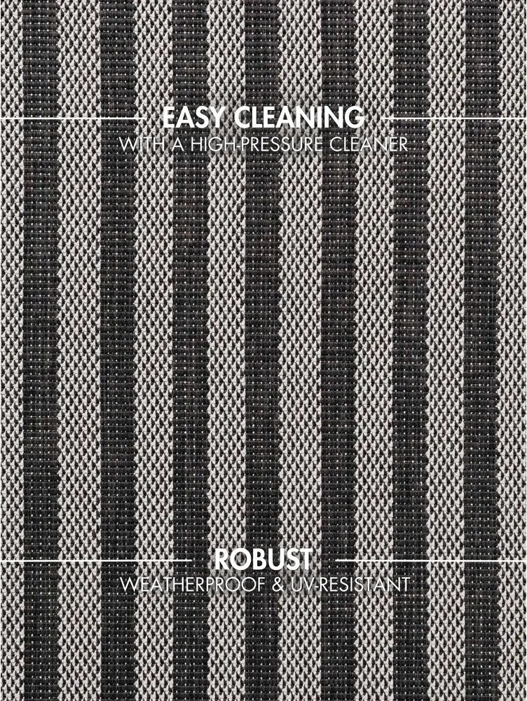 Fekete-krémszínű kültéri-beltéri szőnyeg 160x230 cm Haringey Linley – Ted Baker