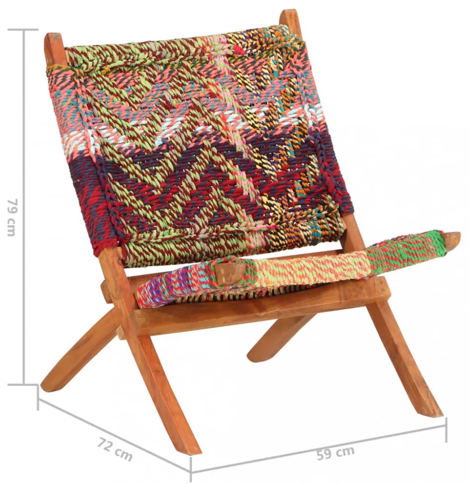 többszínű összecsukható Chindi szövet szék