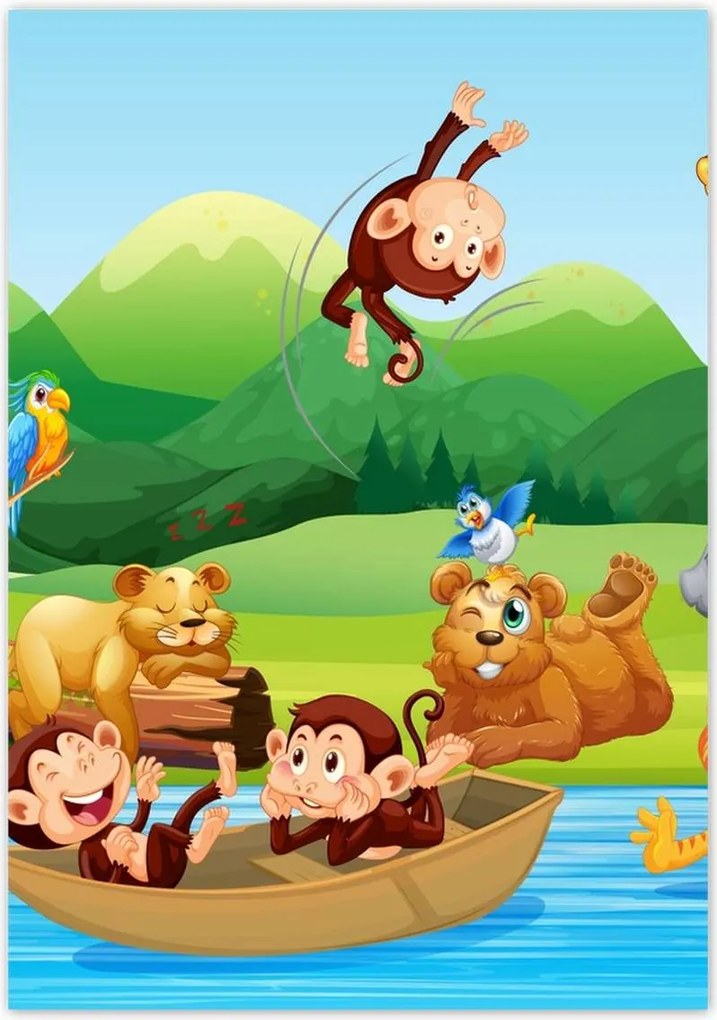 Poszterek 70x100 Dzsungel minta gyerekeknek