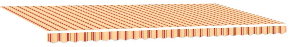 Kézi behúzható napellenző sárga és narancs 600x300 cm