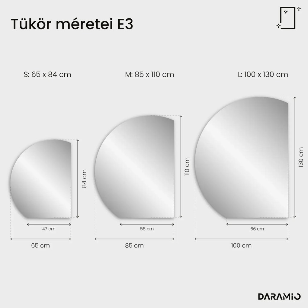 Kerek tükör LED világítással E3