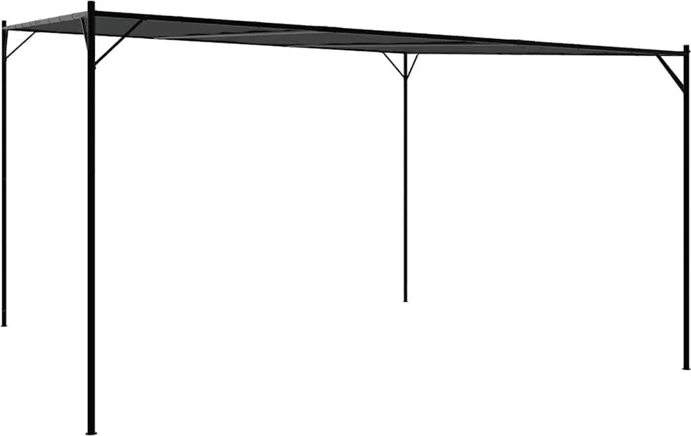 vidaXL antracitszürke szövet és acél pavilon 4 x 4 m 180 g/m²