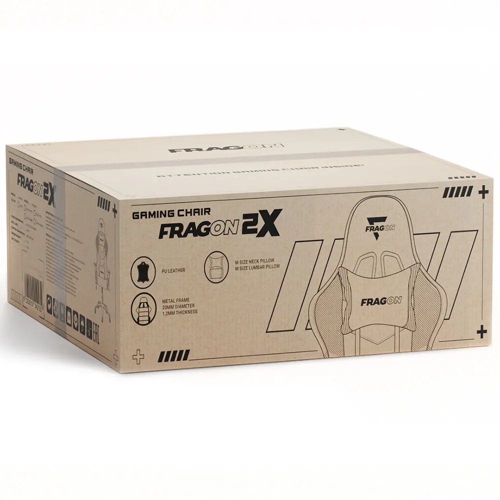 FragON Gamer szék - 2X Series Rev. 2.0, fekete carbon
