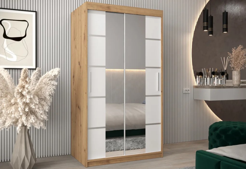 VETRONA 3 ruhásszekrény, 120x200x62, fehér