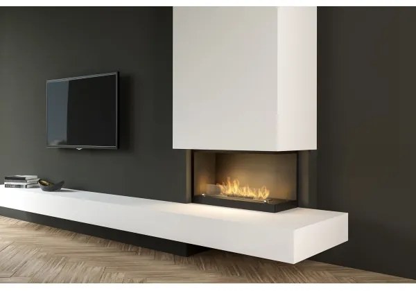 InFire - Sarok BIO kandalló 80x45 cm 3,5kW fekete