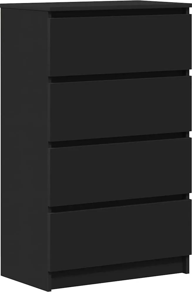 vidaXL fekete szerelt fa tálalószekrény 60 x 35 x 98,5 cm